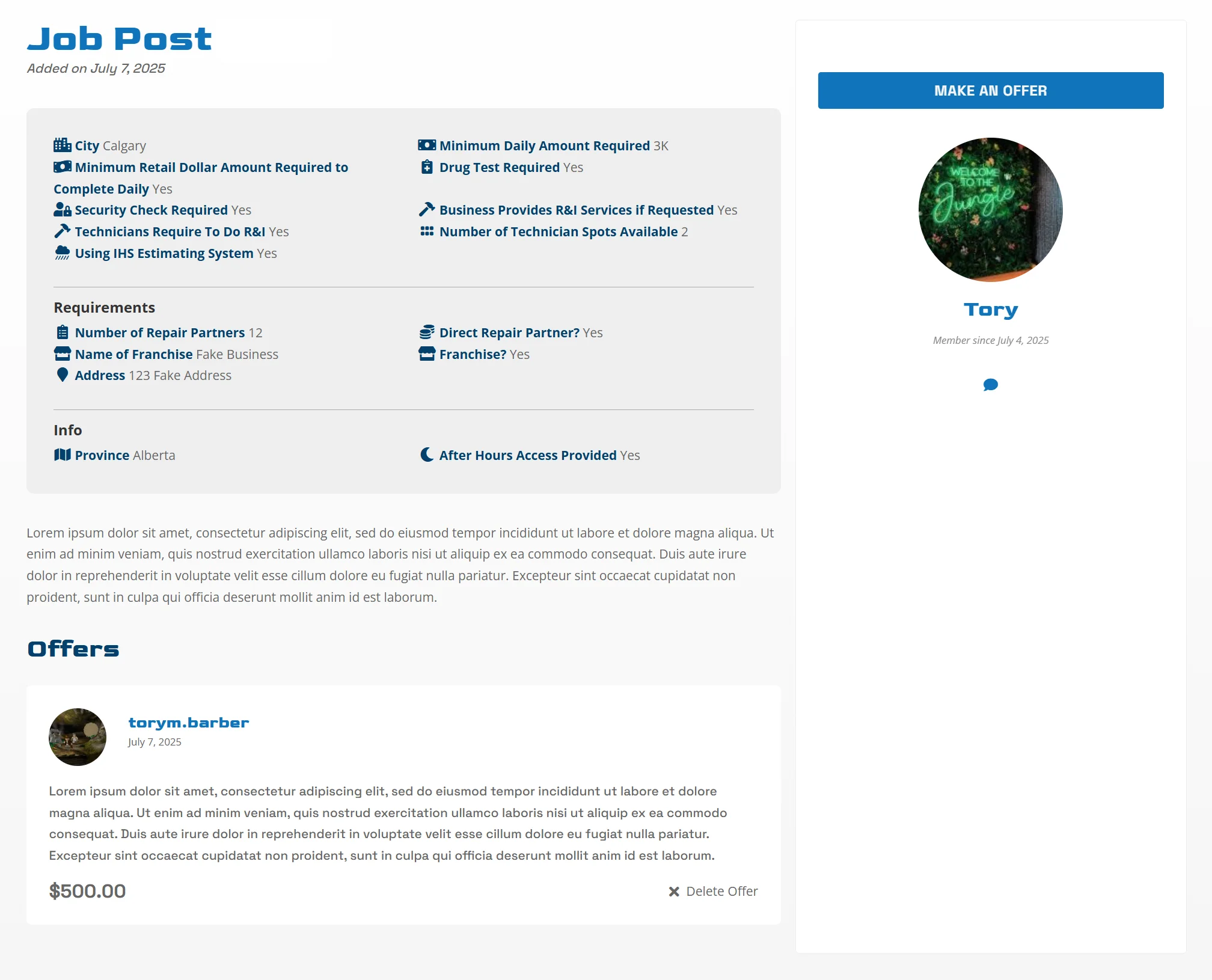 Hail Masters app screenshot in an iphone mockup